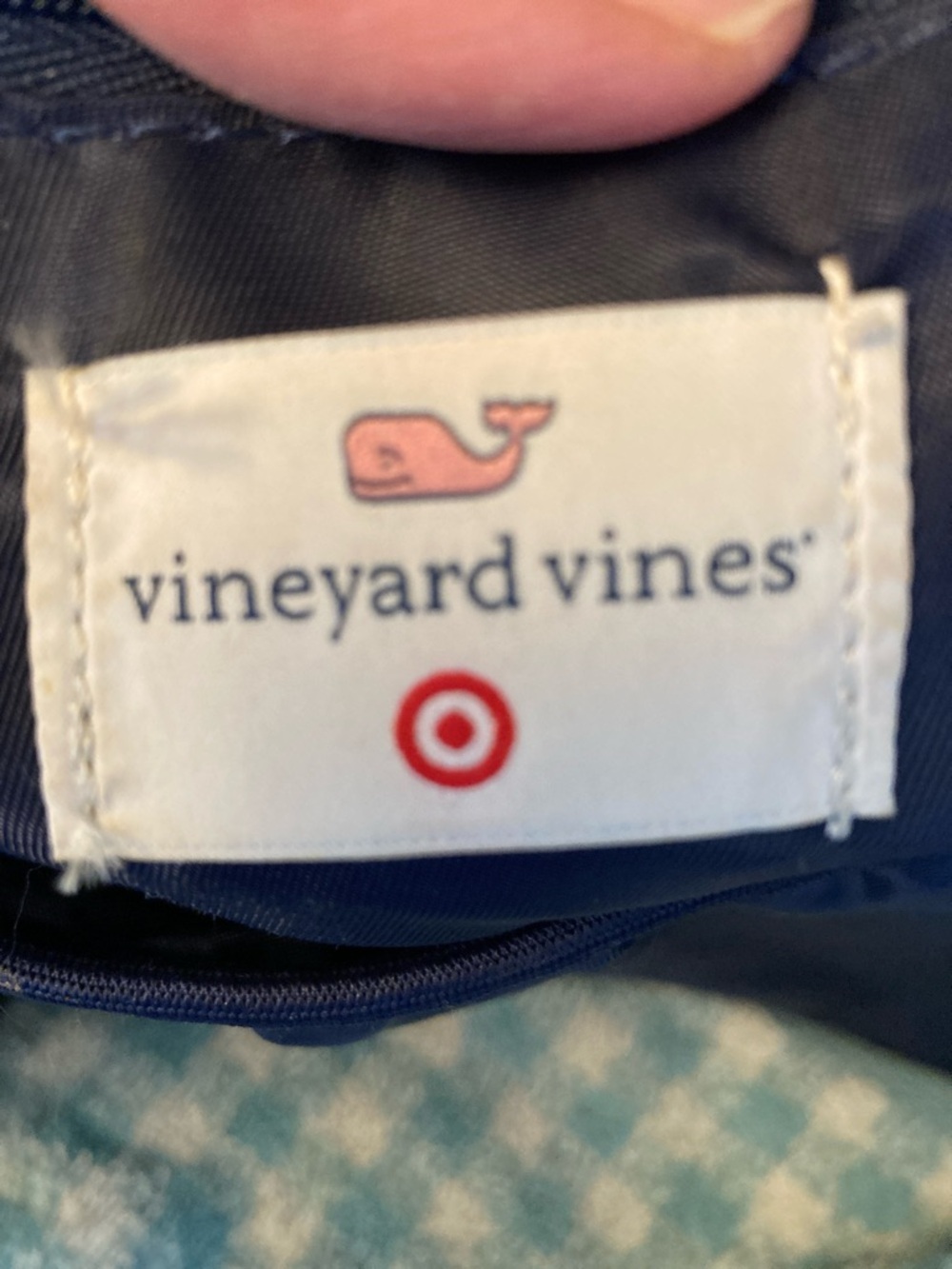 Vineyard Vines Navy Backpack with Pink Logo Accents - Picture 2 of 14